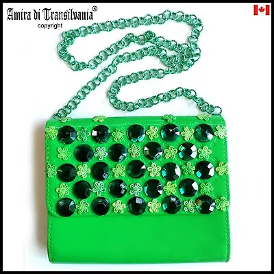 Vintage Woman Handle Bag Original Accessories Vinyl Hand Iconic Brand Chain Bead • $401.26