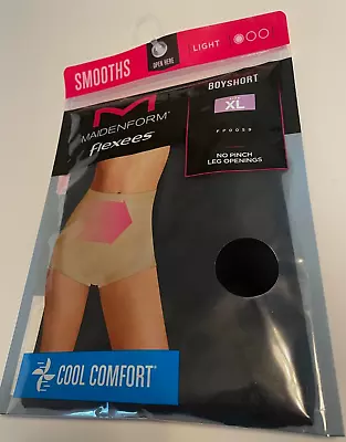 MAIDENFORM Flexees Boyshort FP0059 Black XL Cool Comfort New With Tags • $5.84