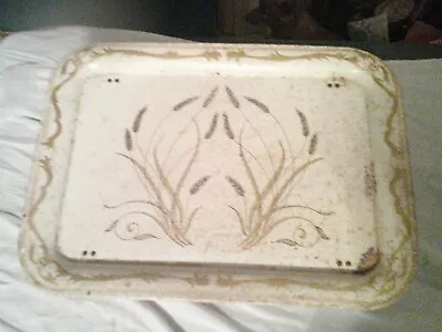 Vintage Metal Wheat Pattern Television Bed Tray • $25.99