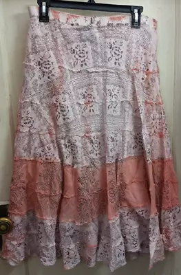 Metrowear Bohemian Long Pink Skirt Size Medium • $14.44