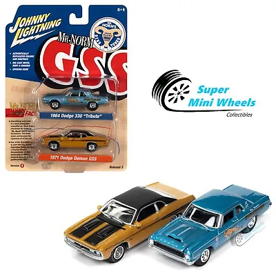 Johnny Lightning 1:64 - 2 Pack - Mr.Norm 1964 Dodge 330 & 1971 Dodge Demon GSS • $14.99