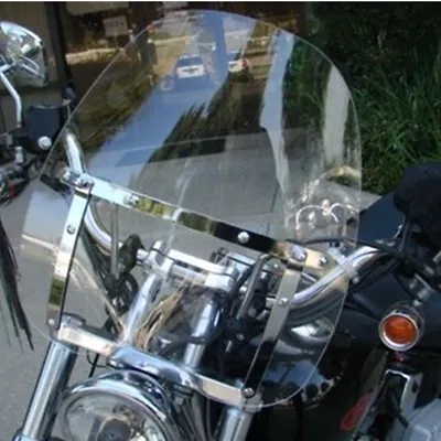 $47.80 • Buy Large Clear 19 X17  Windshield For Harley Davidson Sportster Dyna Glide Softail