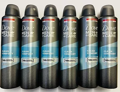 6 X Dove Men+Care 48H Anti-Perspirant Deodorant Clean Comfort 250ml • £20.99