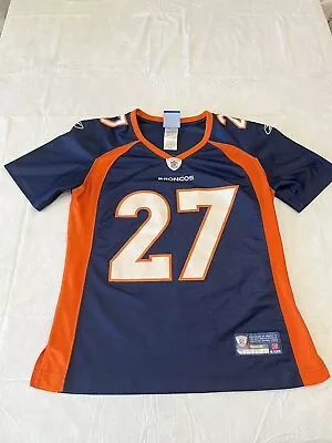 Reebok Denver Broncos #27 Moreno Sewn Stitched Jersey Womens Size Small NFL • $18