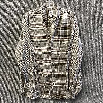 J. Crew Thomas Mason Long Sleeve Button Shirt Men's XL Slim Beige Black • $14.95