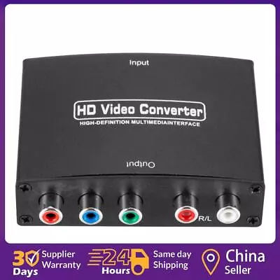 HDMI To 5RCA YPBPR Component Converter 1080P HD Video Audio Adapter For TV PC ☘️ • £13.55