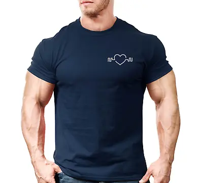 £7.99 • Buy Heart Weights LB Gym T Shirt Mens Gym Clothing Training Bodybuilding Top Cool