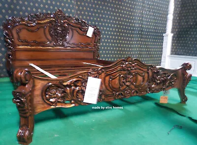 £1499 • Buy 6' Super King Size Dark Mahogany French Style Mahogany Oriental Rococo Bed 