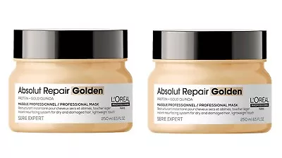 L'Oréal Professionnel Serie Expert Absolut Repair Golden Mask 250ml Pack Of 2 • £36.70