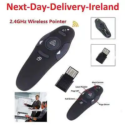 £12.57 • Buy 2.4GHz Wireless USB PowerPoint Presenter Remote Control Laser RF Pointer Clicker
