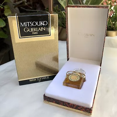 💝Vintage MITSOUKO Guerlain PARFUM .25oz Mini Perfume Double Box PRE-UPC NIB • $122.50