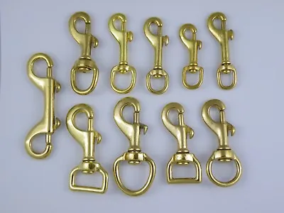 £5.55 • Buy Solid Brass Trigger Hooks Swivel Snap Hook Clip Lead Handbag 3/8  1/2  5/8 3/4  