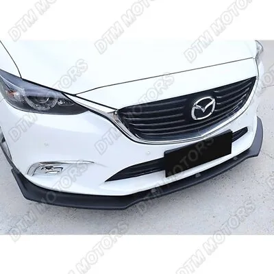 For 2014-2018 Mazda6 Mazda 6 Unpainted BLK Front Bumper Body Kit Spoiler Lip 3PC • $36.99