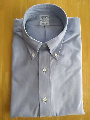 NWOT Brooks Brothers Blue Supima Oxford Button Down 15.5-32 Regent MSRP $140 • $55