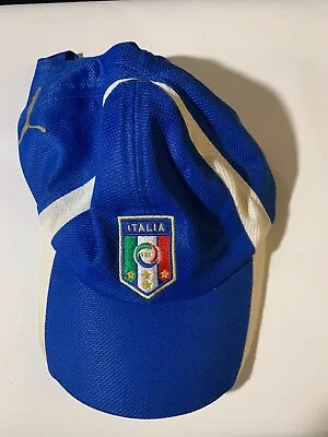 Italia Hat Adjustable Blue White Pre-Owned HT 70+145 • $12.71