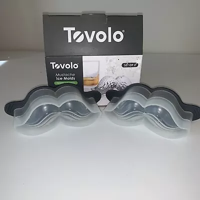 TOVOLO - Mustache Ice Mold Slow Melting Set Of Two  • $9