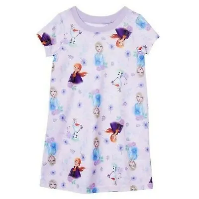 NWT DISNEY Girls Frozen 2 Nightgown Princess Elsa Anna Olaf Pajama 4T • $6.60