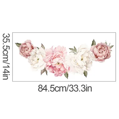 £2.99 • Buy Big Peony Rose Flower Art Wall Sticker Background DIY Decal Living Room Home 3W