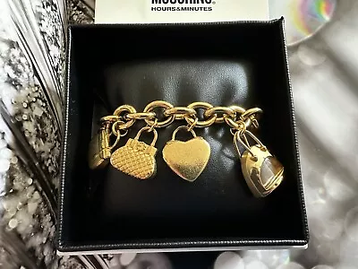 MOSCHINO ’Time 4 Shopping’ Charm Bracelet Watch Original Box • £165