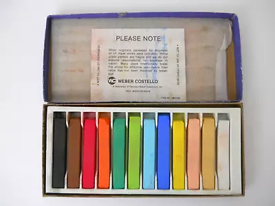 Vintage Weber Costello Alphacolor Pastels 12 Square Pastels Non Toxic • $7.60
