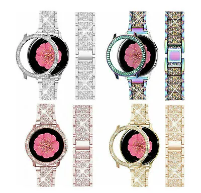 $20.99 • Buy Bling Strap Watch Band+Diamond Bumper Case For Samsung Galaxy Watch 5 40mm 44mm