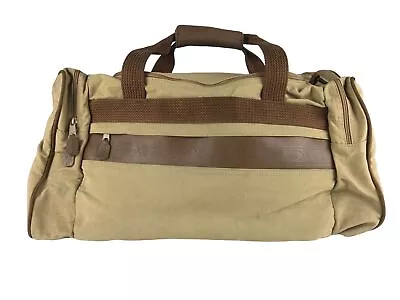 Eddie Bauer Ford Unisex Adult Beige Brown Clothing Compartment Duffle Bag • $29.99