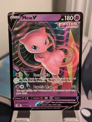 Mew V - 113/264 Fusion Strike Ultra Rare Pokemon TCG NM • $1.69