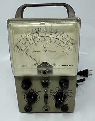 1950'S HEATHKIT V-5 VACUUM TUBE VOLTMETER - Works With No Leads Vintage Unit • $39.19