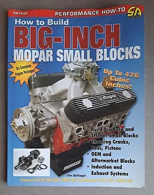 How To Build Big-Inch Mopar Small Blocks USED Book (LIQUID DAMAGE Automotive) • $25