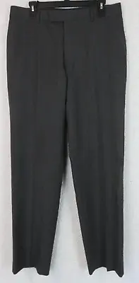 Mens Hugo Boss Dark Gray Dress Pants Slacks James Brown Size 34R 34x33 Wool • $24.99