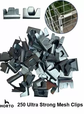 £12.95 • Buy 250 Large Wire Mesh Clips - Gabions, Cage Making, Mesh Panels *UK MADE* CT 35