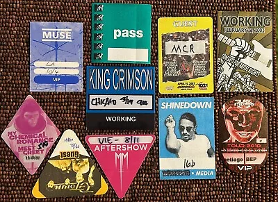 10 LOT BACKSTAGE PASS: Muse MCR Marilyn Manson Shinedown O-Town King Crimson BEP • $16.50
