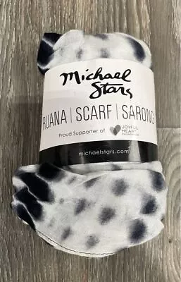 Michael Stars Tie Die Black Scarf In Packaging • $12.99