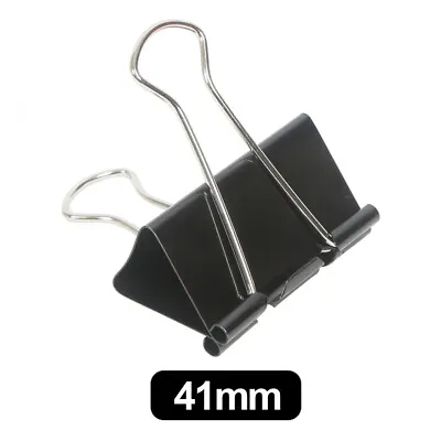 Bulldog Foldback Clips Metal Paper Binder Grip - 15mm 19mm 25mm 30mm 41mm 50mm • £3.55