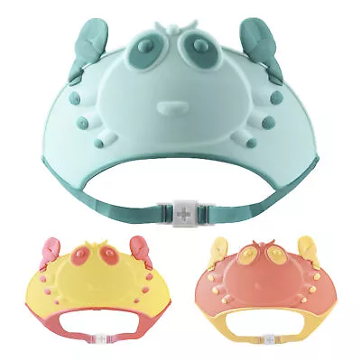 Adjustable Baby Shower Cap Ear Cover Kids Children Bath Shield Hat Hair Wash Hat • £7.69