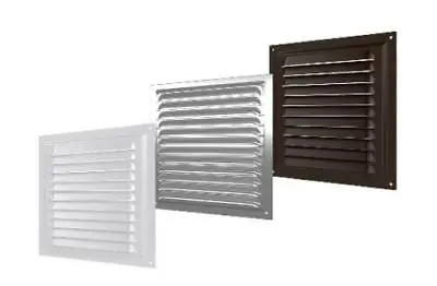 Metal Louvre Air Vent Fixed Bathroom Kitchen Ventilation Brick Grille Cover • £11.99