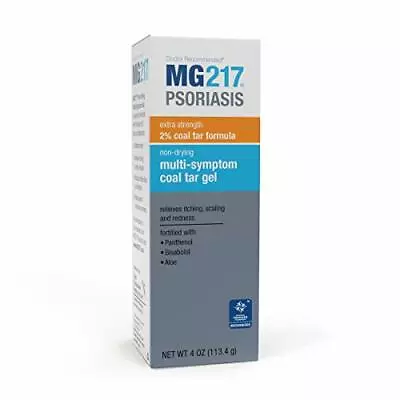 MG217 2% Coal Tar Psoriasis Gel Non-Drying Multi-Symptom Treatment - 4 Oz Tube • $20.19