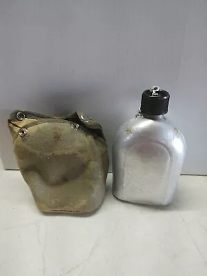 Vintage Metal Military Army Canteen With Cover Taiwan • $8