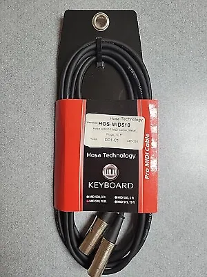 Hosa Pro Midi Cable Serviceable 5-Pin Din To Same 10 Ft • $9.99