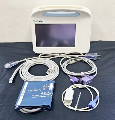 Welch Allyn 6000 Series Vital Signs Monitor With Accessories NIBP Cuff SpO2 P • $400