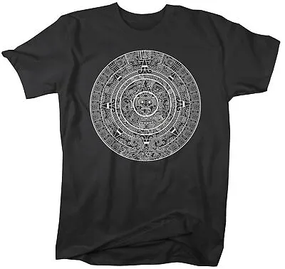 Men's Mayan Calendar T-Shirt Aztec Shirts Native Shirt Mayan T Shirt Mayan Empir • $25.24