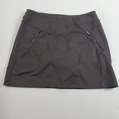 $14.99 • Buy Athleta Women Skirt Trailside Skort Brown Medium Zipped Pockets Lined