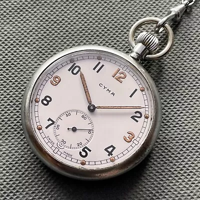 Awesome CYMA G.S.T.P  Issued British Military Pocket Watch! • $3.25