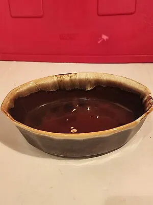 9  Antique  McCoy  Brown Drip Glaze Oval Dish • $32.50