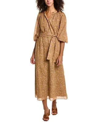 Vanessa Bruno Midi Dress Tahani   Cotton Size 34/ US 2 Brown Print NWOT • $130