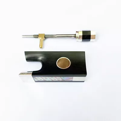 4/4 Silver Parts Ebony Frog Screw Button Fit Violin Bow Abalone Parisan Big Eye • $42.75