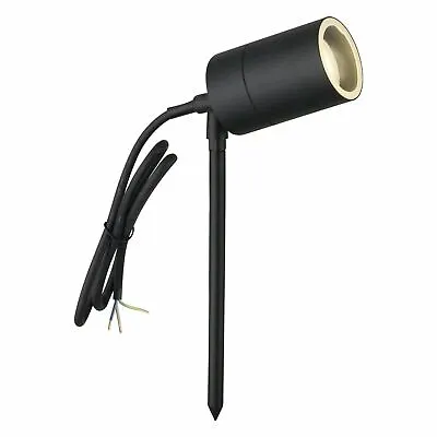 Black Outdoor Spike Light IP44 Adjustable Garden GU10 Spotlight • £13.99