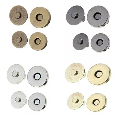 Magnetic Round Fasteners Clasps Button Wallet Handbag Clips Decors Buttons 10pcs • $7.98
