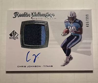 2008 SP Authentic Chris Johnson Rookie Authentics RPA Auto Autograph Signed RC • $40