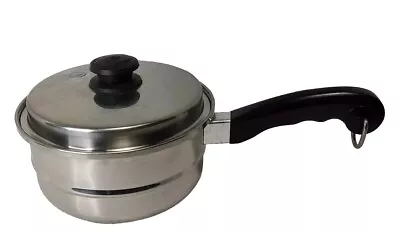 SALADMASTER USA 8  Stainless Steel Steamer Insert Pan Pot Strainer With Vapo Lid • $19.99